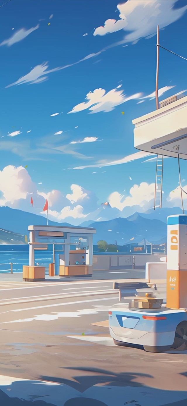 海边加油站