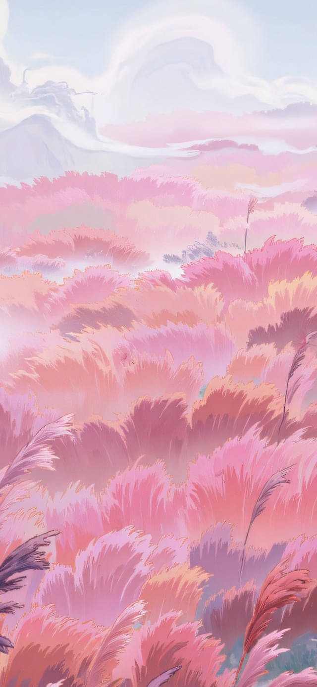 粉色芦苇海洋