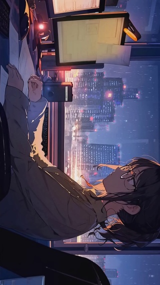 城市雨夜工作