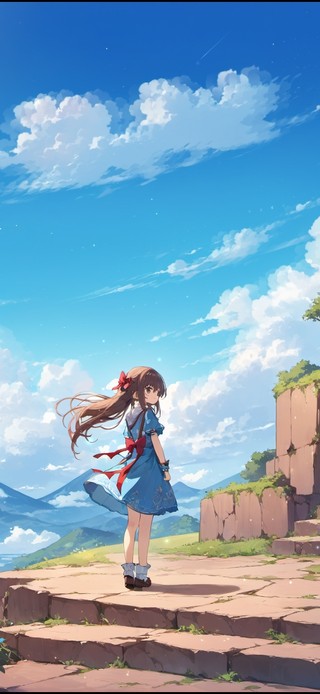 唯美云朵女孩