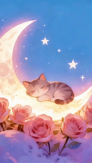 星空中的沉睡小咪