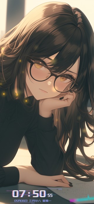 眼镜美女之学不会