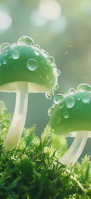 绿色蘑菇