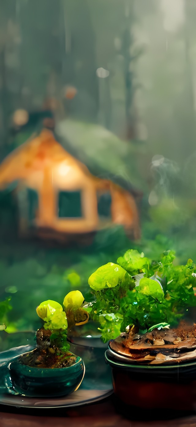 4k温馨雨季森林
