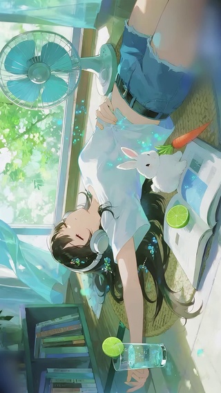 午睡的少女