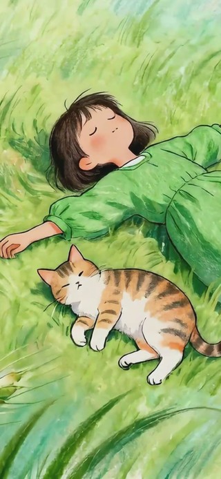 清新麦田女孩