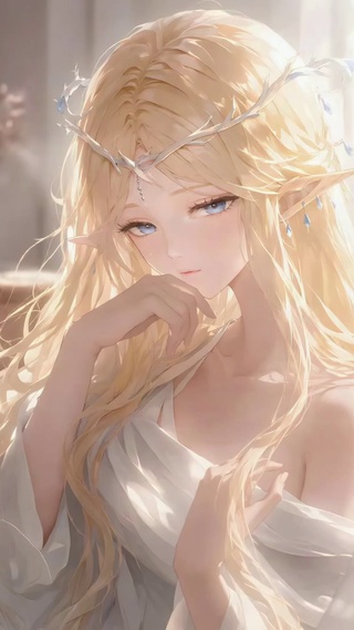 温柔晨光金发精灵少女-卡提西娅
