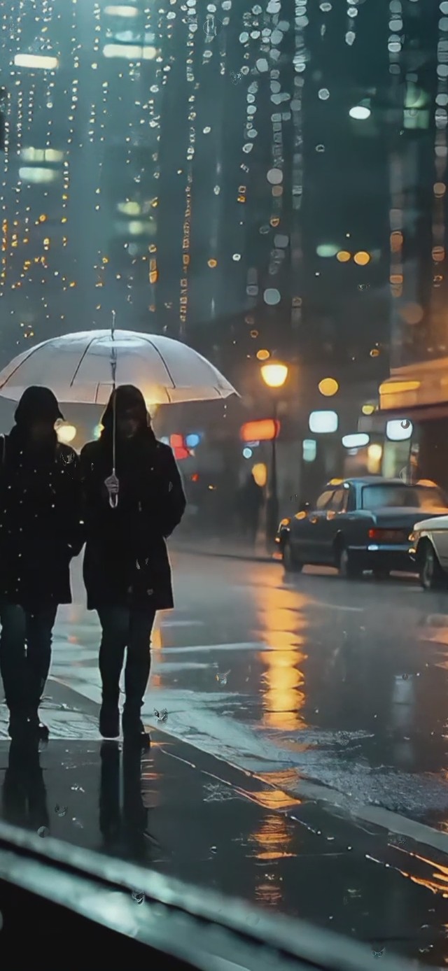 雨夜城市街景