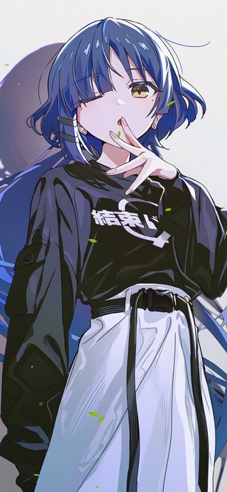 唯美蓝发少女