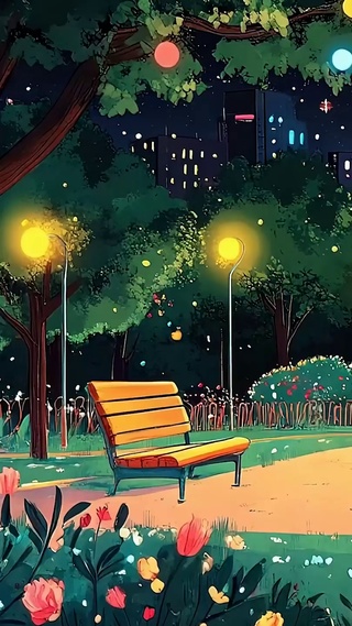 夜景星空树木