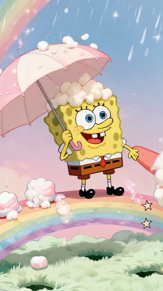 彩虹云端海绵宝宝派大星