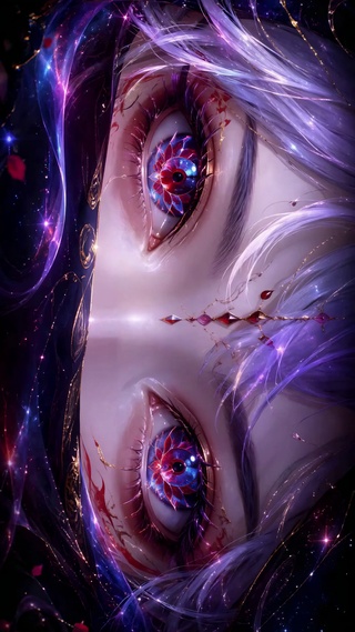 幻莲紫眸星河眨眼动态