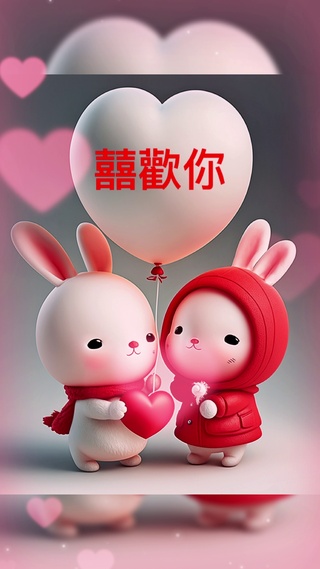 兔兔情人节