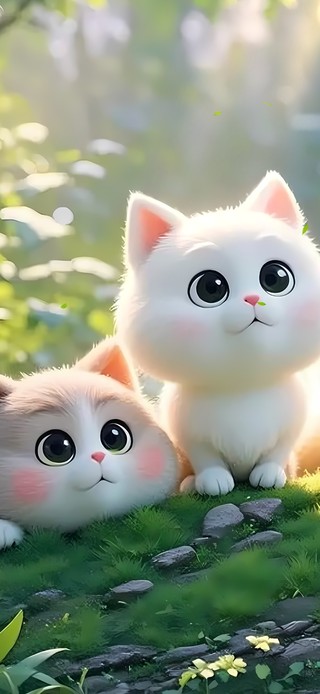 森林可爱小猫咪
