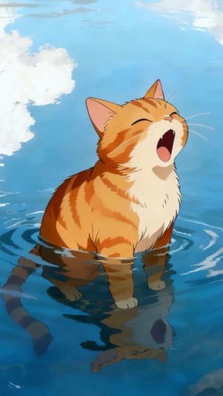 水中小猫