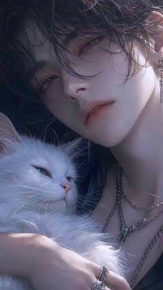 美少年和猫