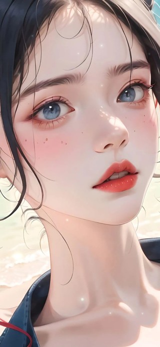 海边可爱女孩