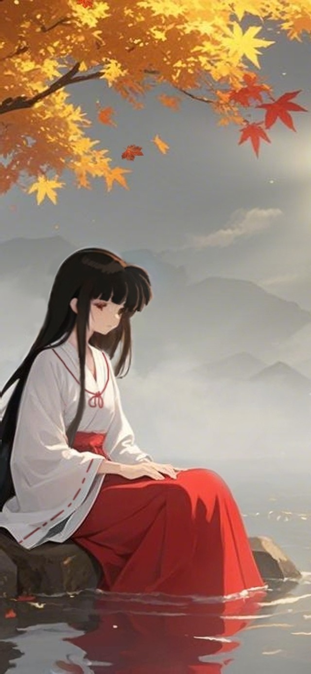 水镜枫月照花眠