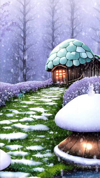 爆款童话雪景