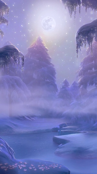 冰雪树林