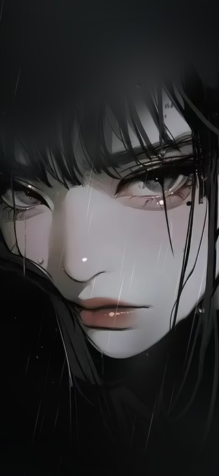 雨夜 窗内 富江の凝视 