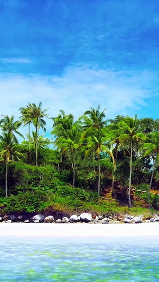蓝天海岛风景4k