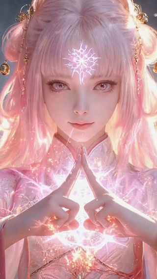 粉发古风二次元美少女壁纸