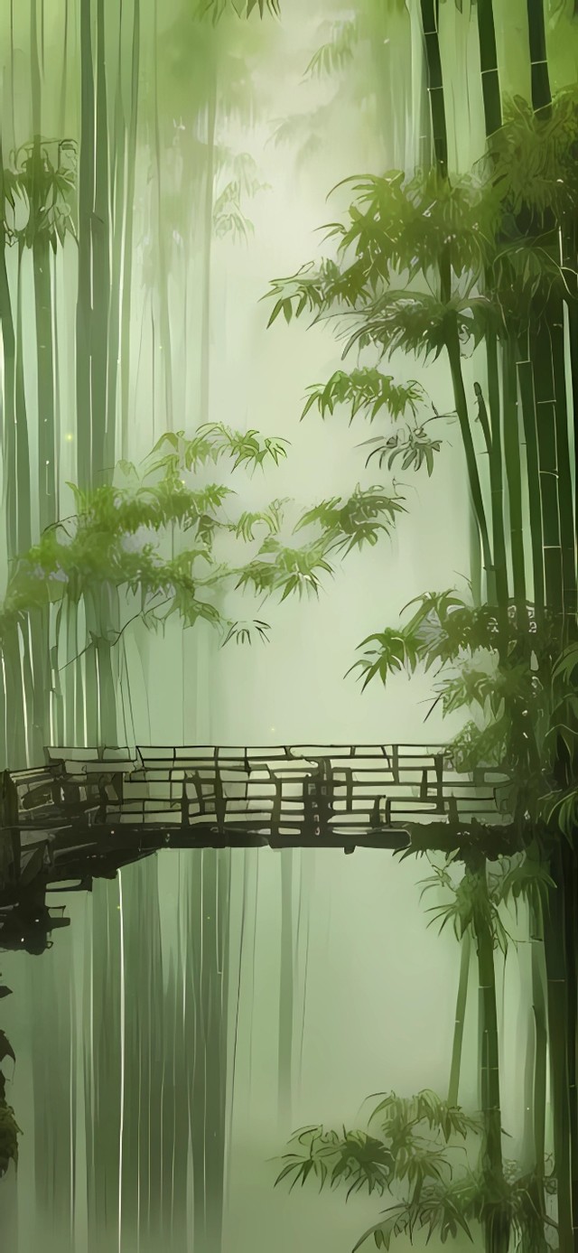 烟雨竹林