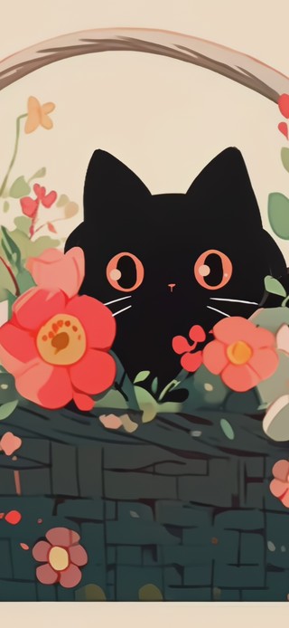 花篮小猫