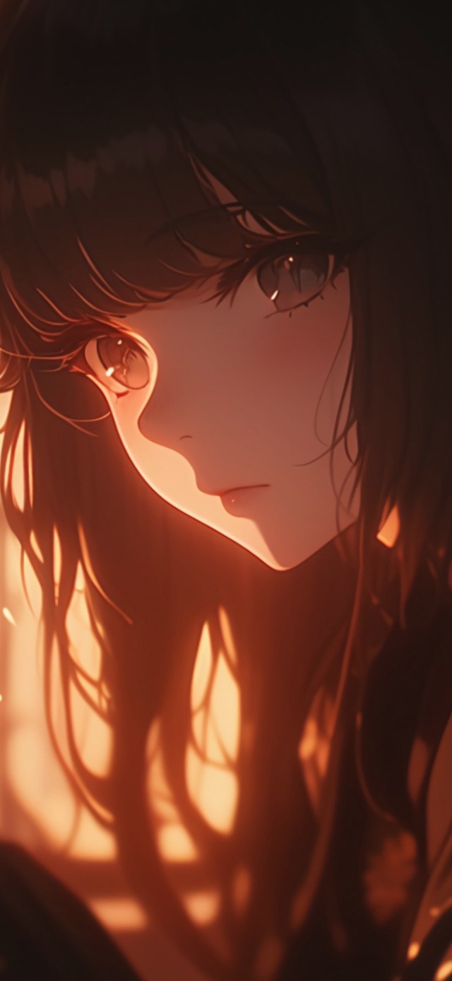 夕阳下的女孩