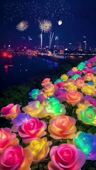 彩色玫瑰送给你