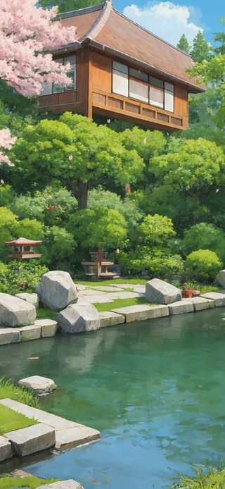 4K唯美治愈日系庭院