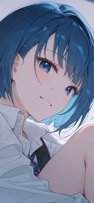 唯美蓝发少女