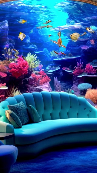 海底珊瑚鱼房间
