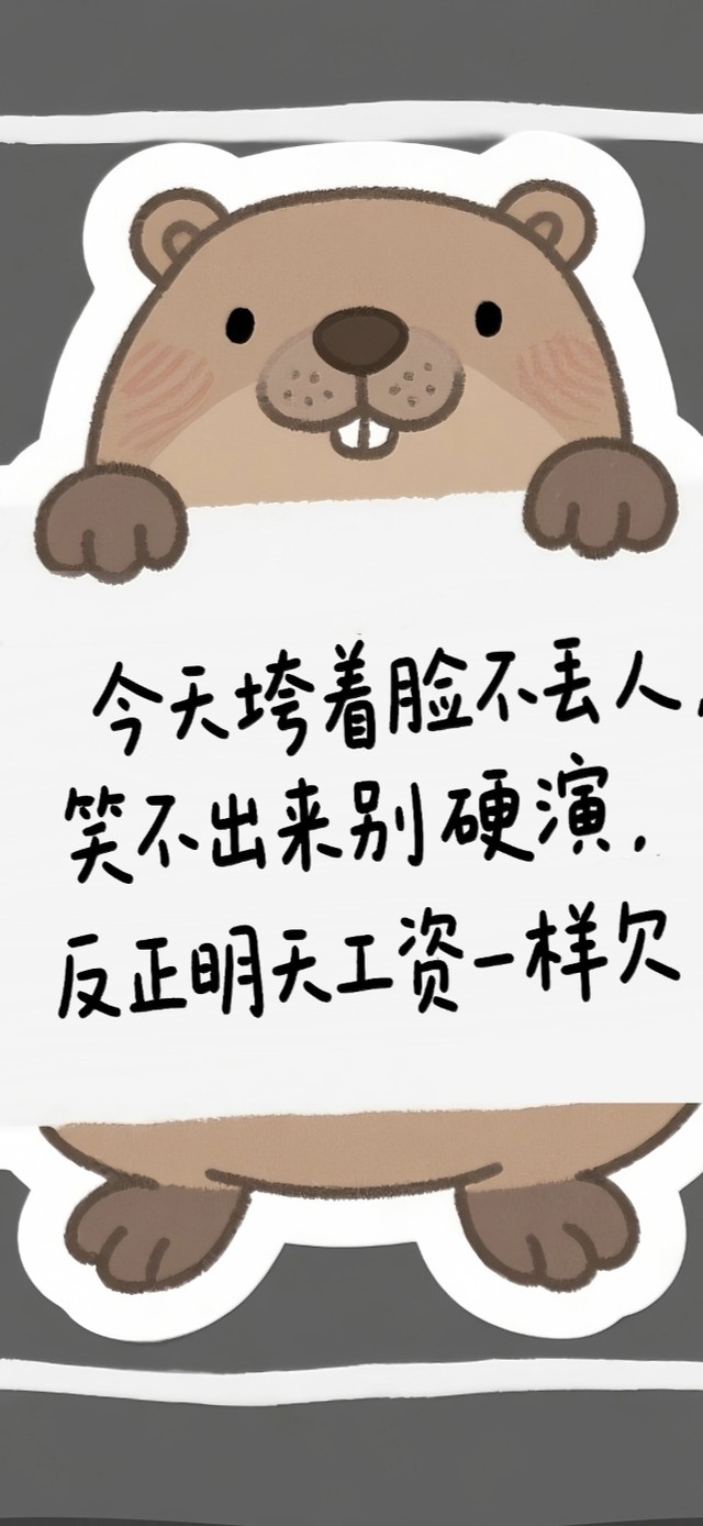 打工人卡皮巴拉情绪价值便利贴