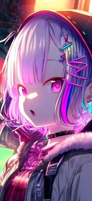 赛博朋克 街头女孩（ai)