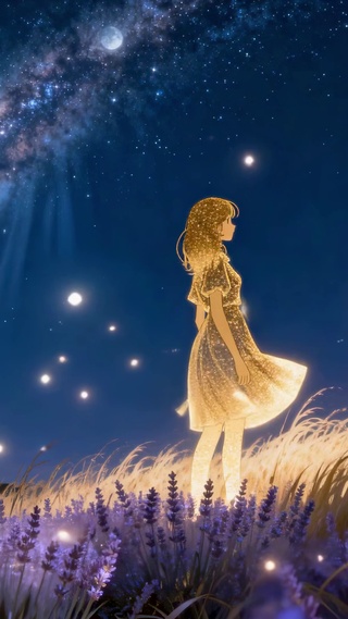 星空薰衣草下的鎏金情侣