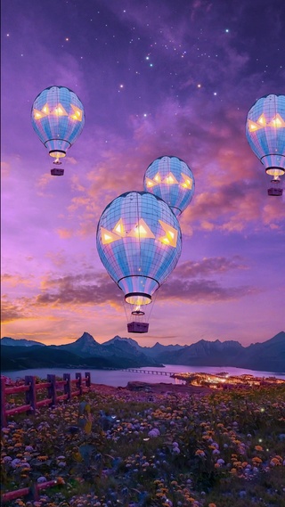 爆款夜景热气球