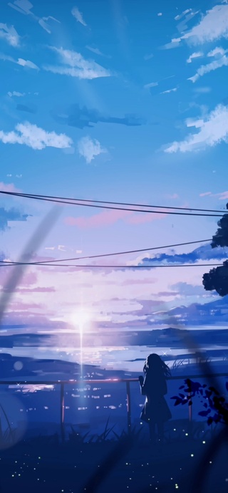一个人看日落