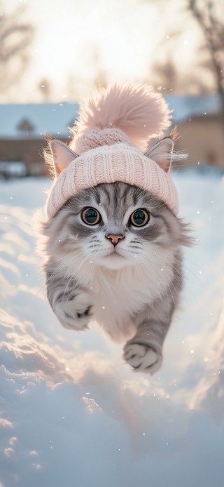 雪中猫咪
