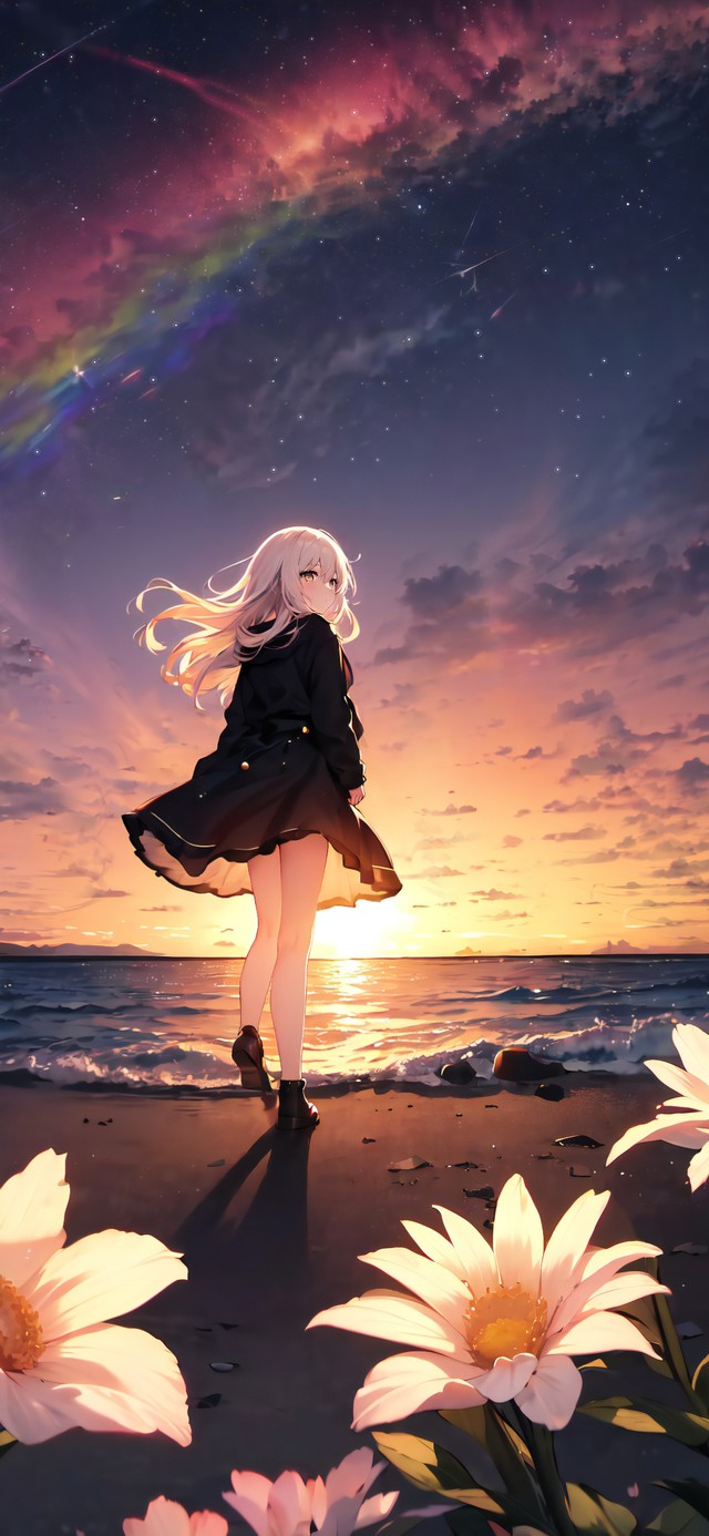 海边散步