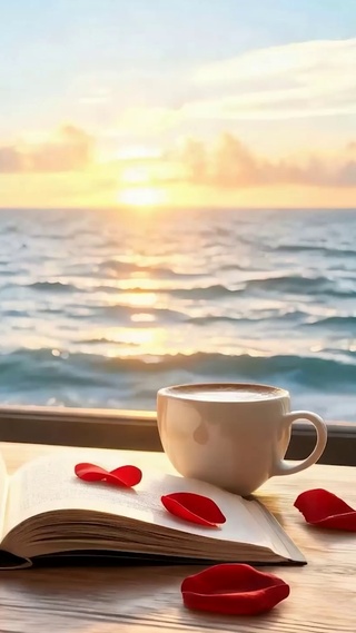 夕阳海景