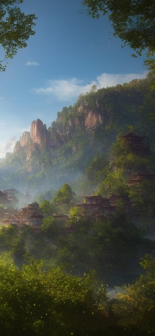治愈山中美景