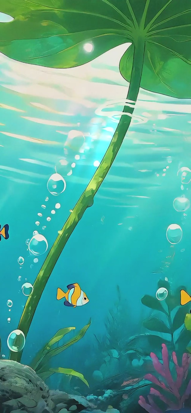 河底绮梦：水草间的鱼儿悠游时光