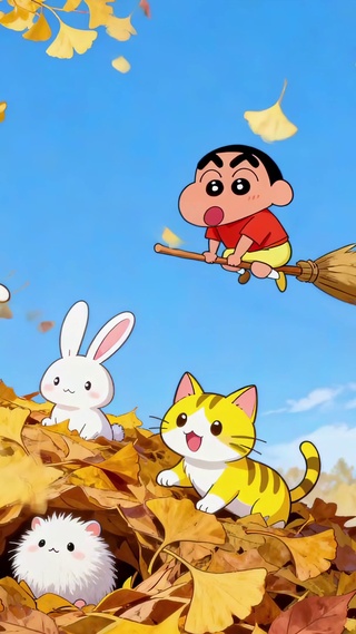 童趣秋日银杏狂欢