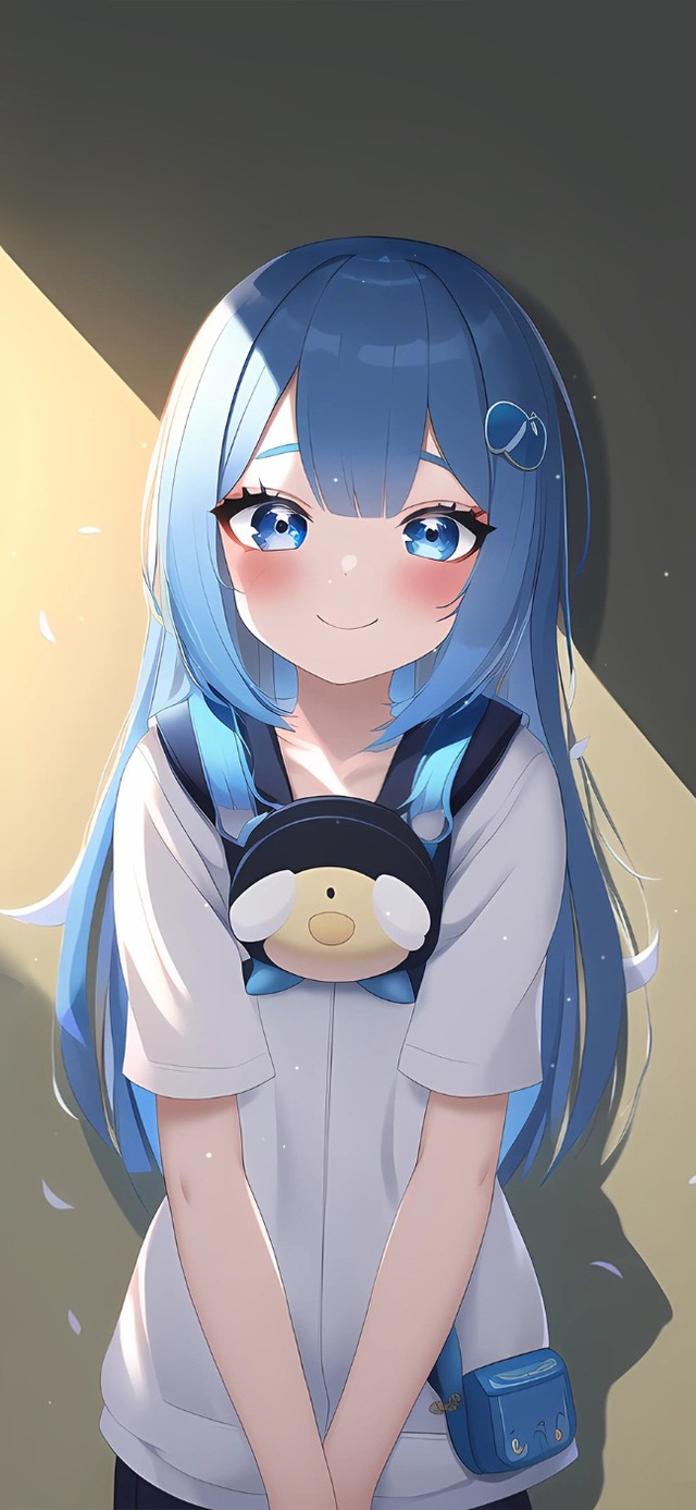 光影 害羞的少女