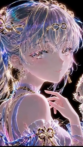 彩色线画梦幻花灵少女今汐