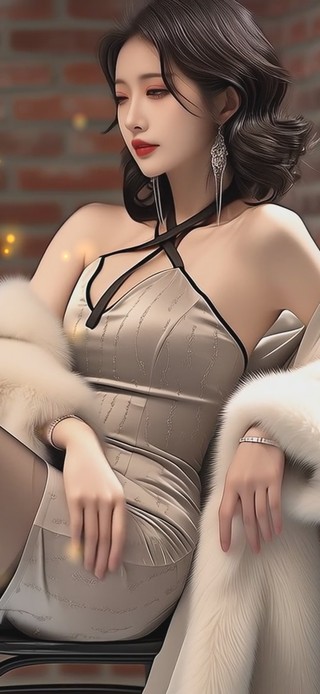 她的侧影极其温婉