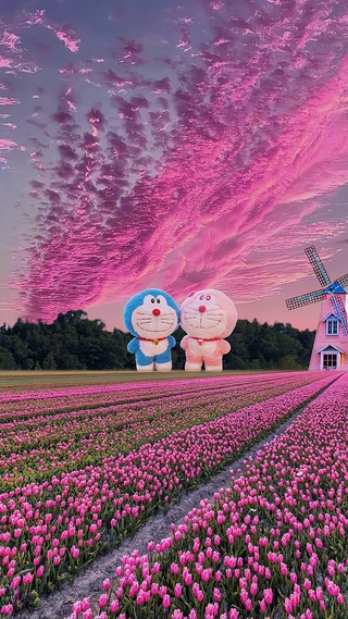 叮当猫遇见花海