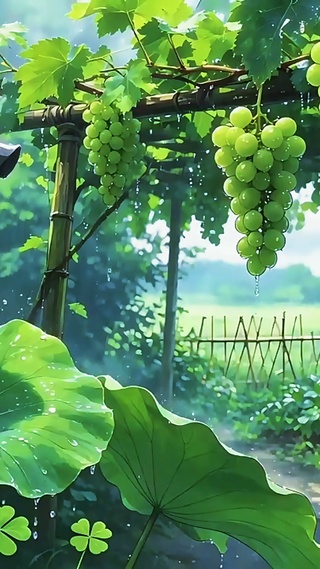 雨落葡萄架